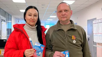 Участник СВО одним из первых проголосовал на одном из участков Татарстана