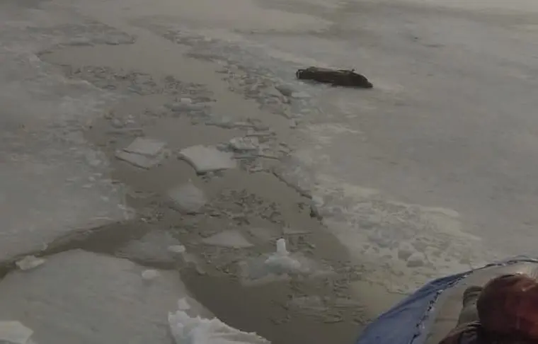 Пенсионер провалился под лёд на реке Казанка