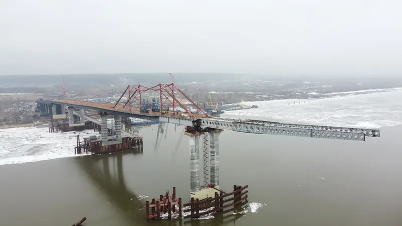Техническая готовность моста через Каму близ Нижнекамска составляет 60 процентов