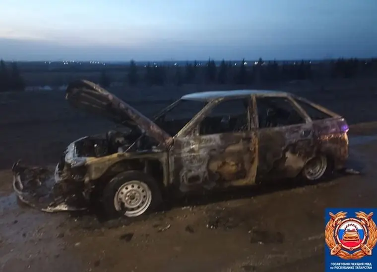 В результате возгорания авто на трассе Челны – Нижнекамск никто не пострадал