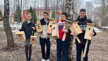 Нижнекамские школьники изготавливают скворечники - НТР 24