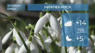 Прогноз погоды в Нижнекамске на 10-е апреля 2024 года