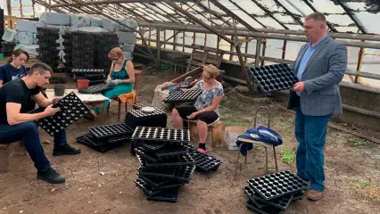 В Нижнекамске идёт подготовка цветов для высадки на городских клумбах