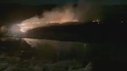 В Нижнекамском районе произошёл первый случай возгорания сухой травы
