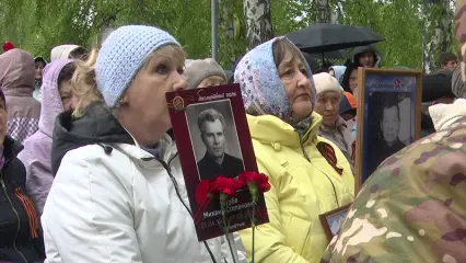 Жители села под Нижнекамском в 49-й раз провели шествие «Бессмертного полка»