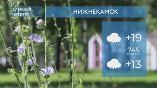 Прогноз погоды в Нижнекамске на 27-е июня 2024 года
