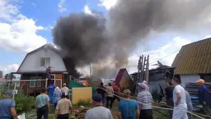 В одном из сёл Нижнекамского района сгорела баня