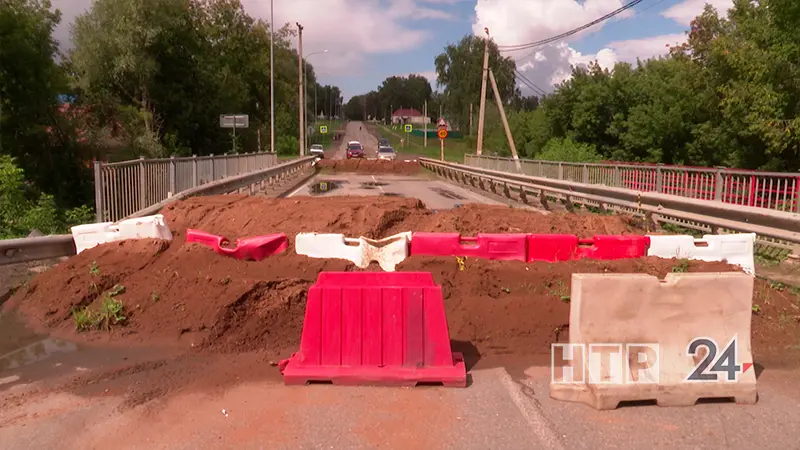 Село в Нижнекамском районе оказалось разделено на две части из-за перекрытия моста