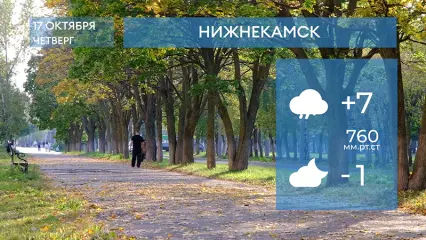 Прогноз погоды в Нижнекамске на 17-е октября 2024 года