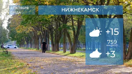 Прогноз погоды в Нижнекамске на 2-е октября 2024 года