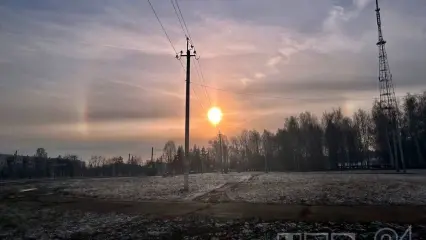 В Нижнекамске возникло солнечное гало — фото