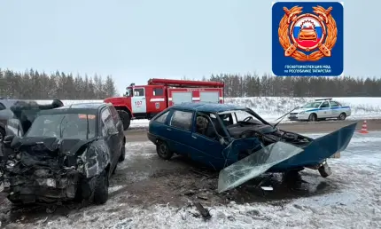 В Татарстане на видео попал момент смертельной аварии на трассе