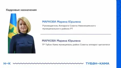 Руководителем аппарата Совета Нижнекамского района назначена Марина Маркова