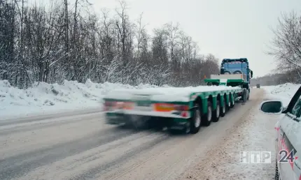 После метели на М-7 в Татарстане вновь открыли движение для автобусов и грузовиков