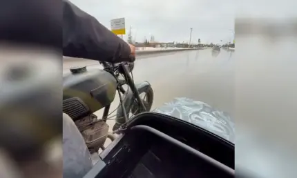 Нижнекамцы в конце января заметили мотоцикл на дорогах города - НТР 24