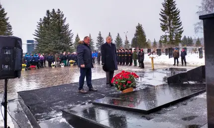 Митинг памяти бойцов 80 лыжного батальона (Нижнекамск, 31 января 2025 года)