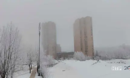 Утро понедельника окутало туманом Нижнекамск - НТР 24