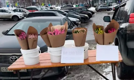 В Нижнекамске перед 8 Марта провели рейд среди уличных торговцев тюльпанами - НТР 24