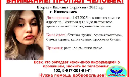 В Нижнекамске ищут пропавшую неделю назад 19-летнюю девушку - НТР 24