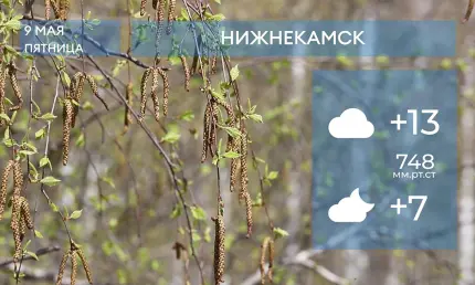 Прогноз погоды в Нижнекамске на 9-е мая 2025 года - НТР 24