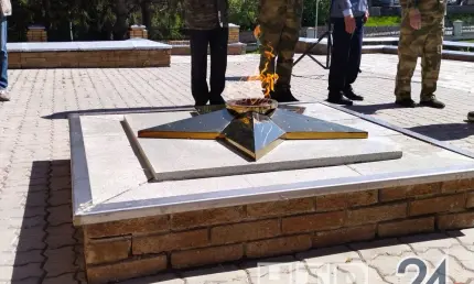 В Нижнекамске в преддверии Дня Победы зажгли ещё один Вечный огонь - НТР 24