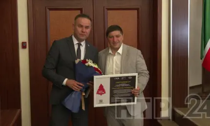 Нижнекамску передали сертификат на дизайн-проект новогодней ёлки - НТР 24