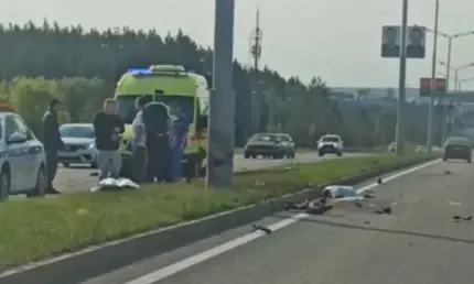 В Нижнекамске по дороге на промзону произошло ДТП с мотоциклистом - НТР 24