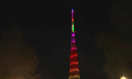 В Нижнекамске модернизируют подсветку телебашни - НТР 24