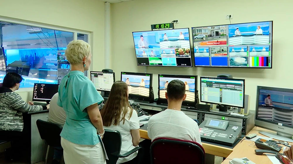 Эфирная студия НТР 24 в Нижнекамске