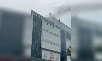 В Нижнекамске загорелся торговый центр в центре города - НТР 24