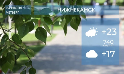 Прогноз погоды в Нижнекамске на 24-е июля 2025 года - НТР 24