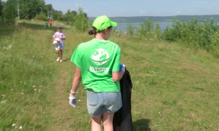 Нижнекамские волонтеры очистили дикий пляж на Каме - НТР 24