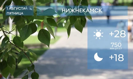 Прогноз погоды в Нижнекамске на 1-е августа 2025 года - НТР 24