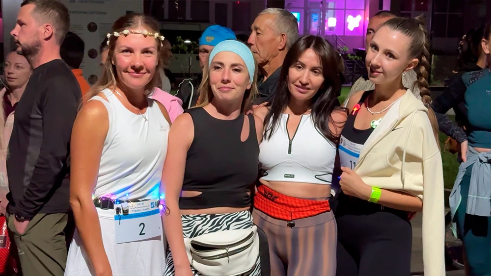 Участницы «Ночного забега» в Нижнекамске