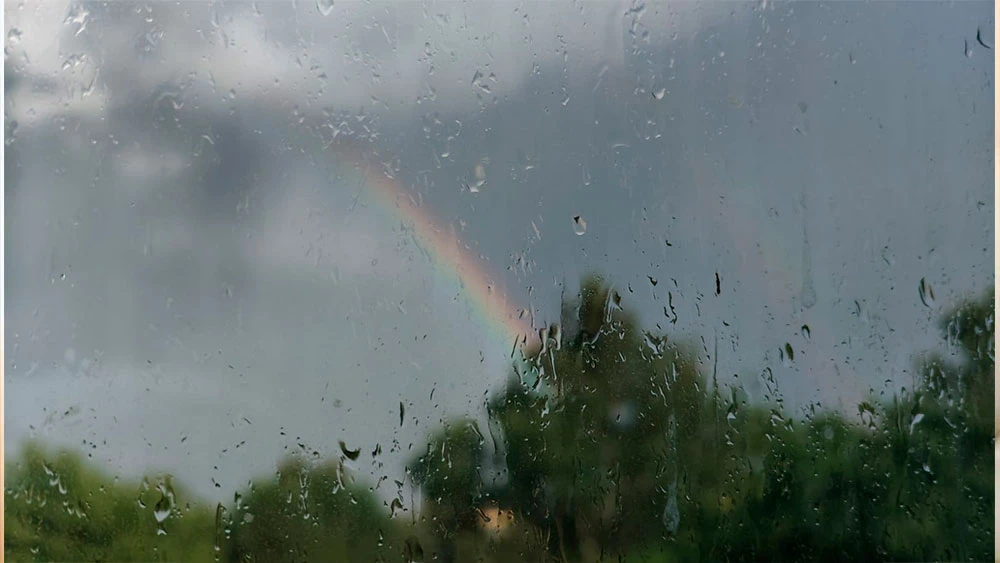 Капли дождя на стекле