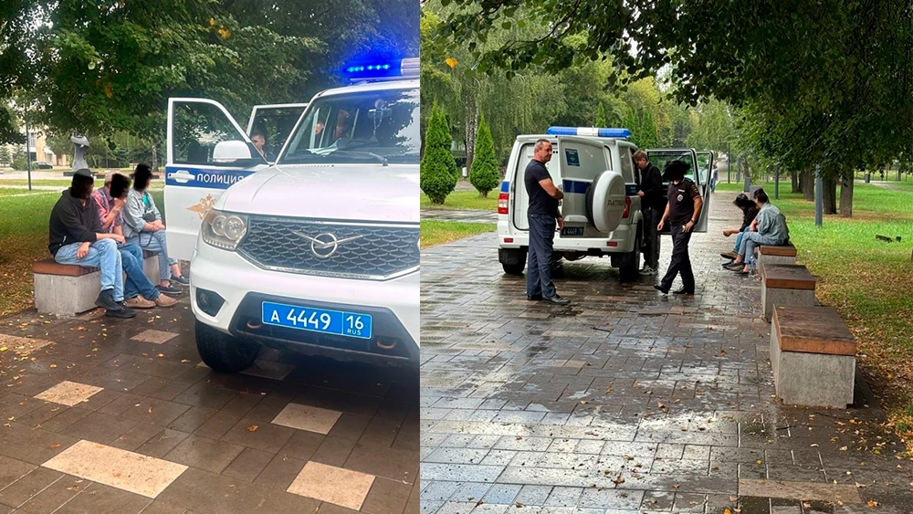 Полицейские выписывают штраф распивающим спиртное на улице в нижнекамске