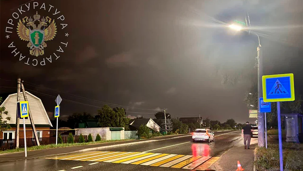 Пешеходный переход на улице Боевой в Казани