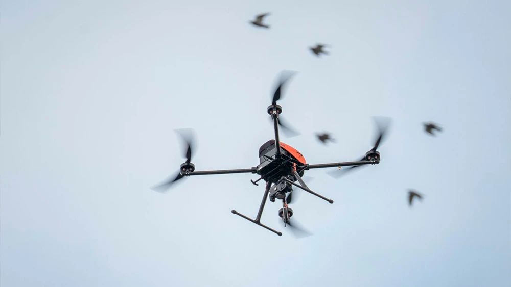 Беспилотник летит