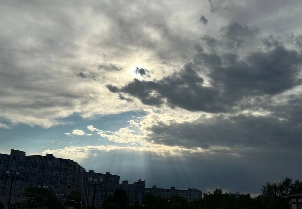 летнее небо с тучами и облаками