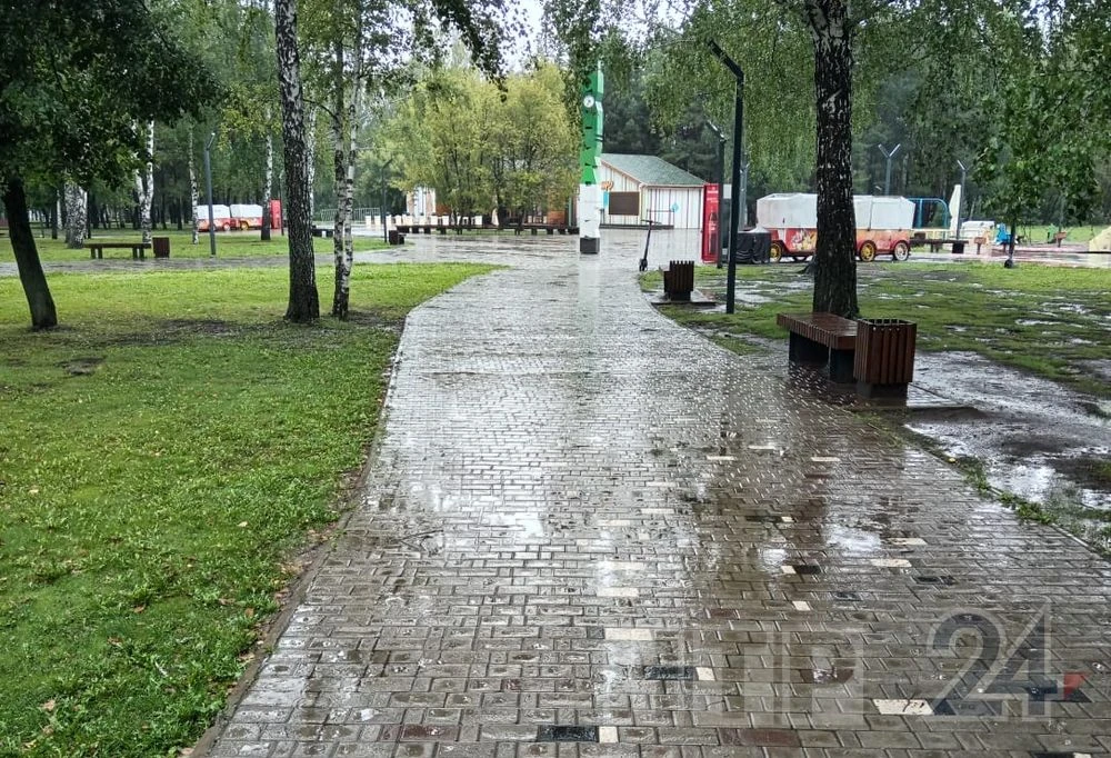 дождь в парке Семья Нижнекамск