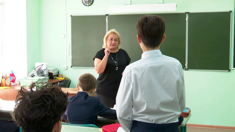 Урок в школе Нижнекамска
