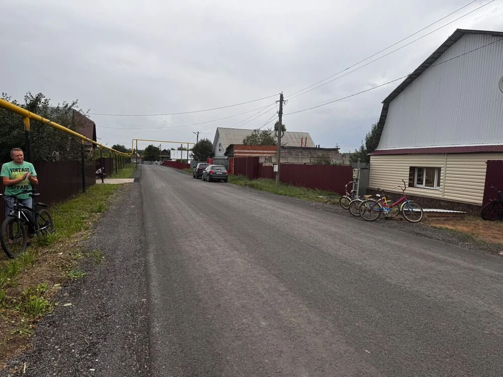 Обновлённая дорога в селе под Нижнекамском