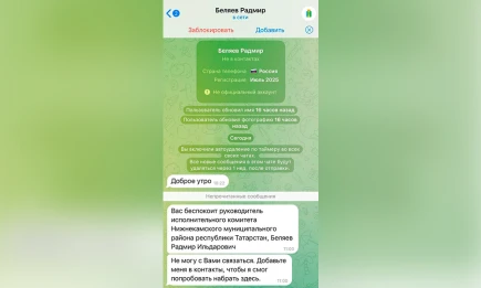 Мошенники завели фейк в Телеграме под именем Радмира Беляева - НТР 24