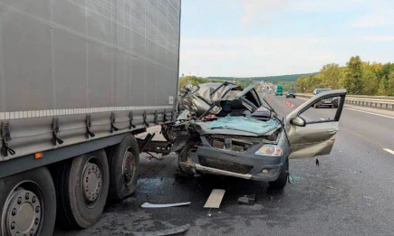В Татарстане «Ларгус» влетел в стоявший большегруз, погибли двое - НТР 24