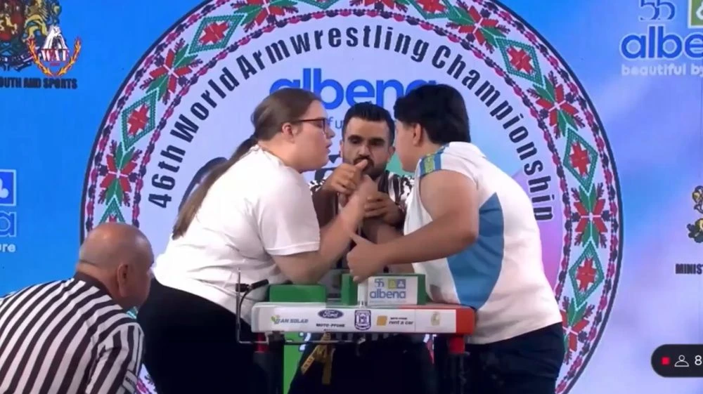 Марта Волкова на чемпионате мира по армрестлингу 2025