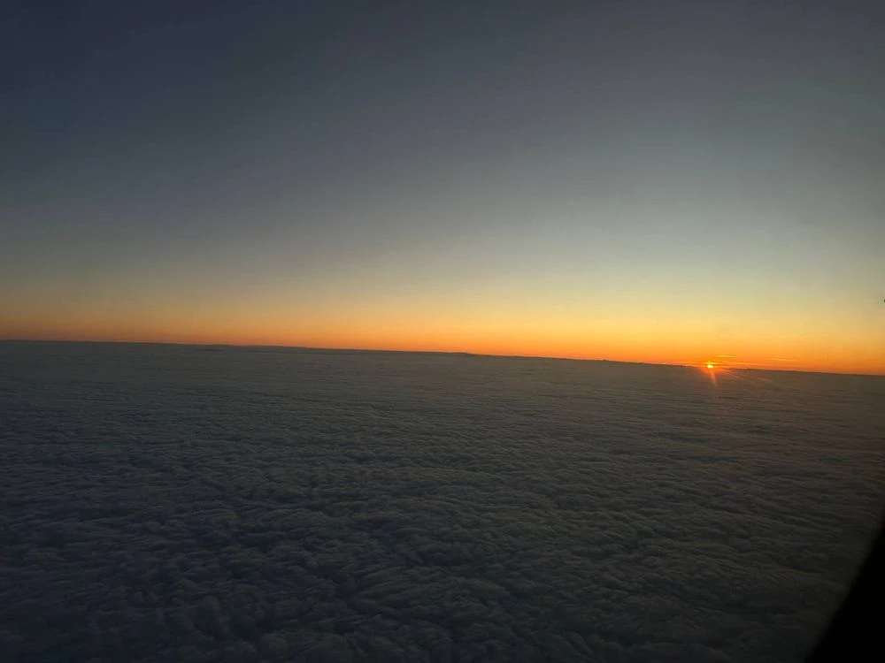 атмосфера земли из окна самолёта
