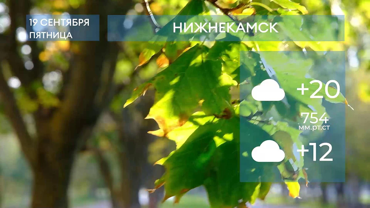 Прогноз погоды в Нижнекамске на 19-е сентября 2025 года