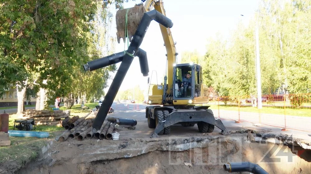 замена труб на улице бызова в нижнекамске