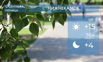 Прогноз погоды в Нижнекамске на 12-е сентября 2025 года - НТР 24