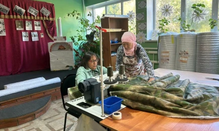 В Нижнекамском районе жители села запустили пошив антидроновых одеял - НТР 24